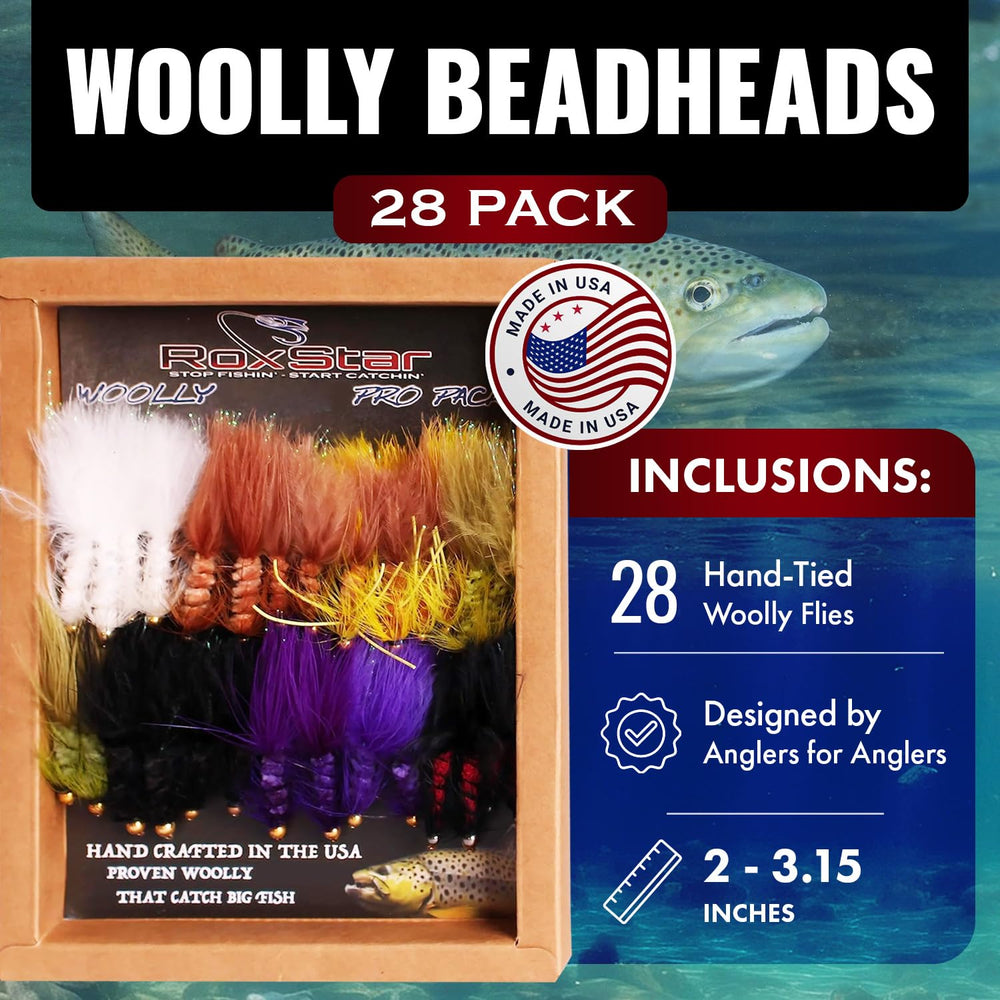 BeadHead Woolly Bugger flies in Black and Olive colors
