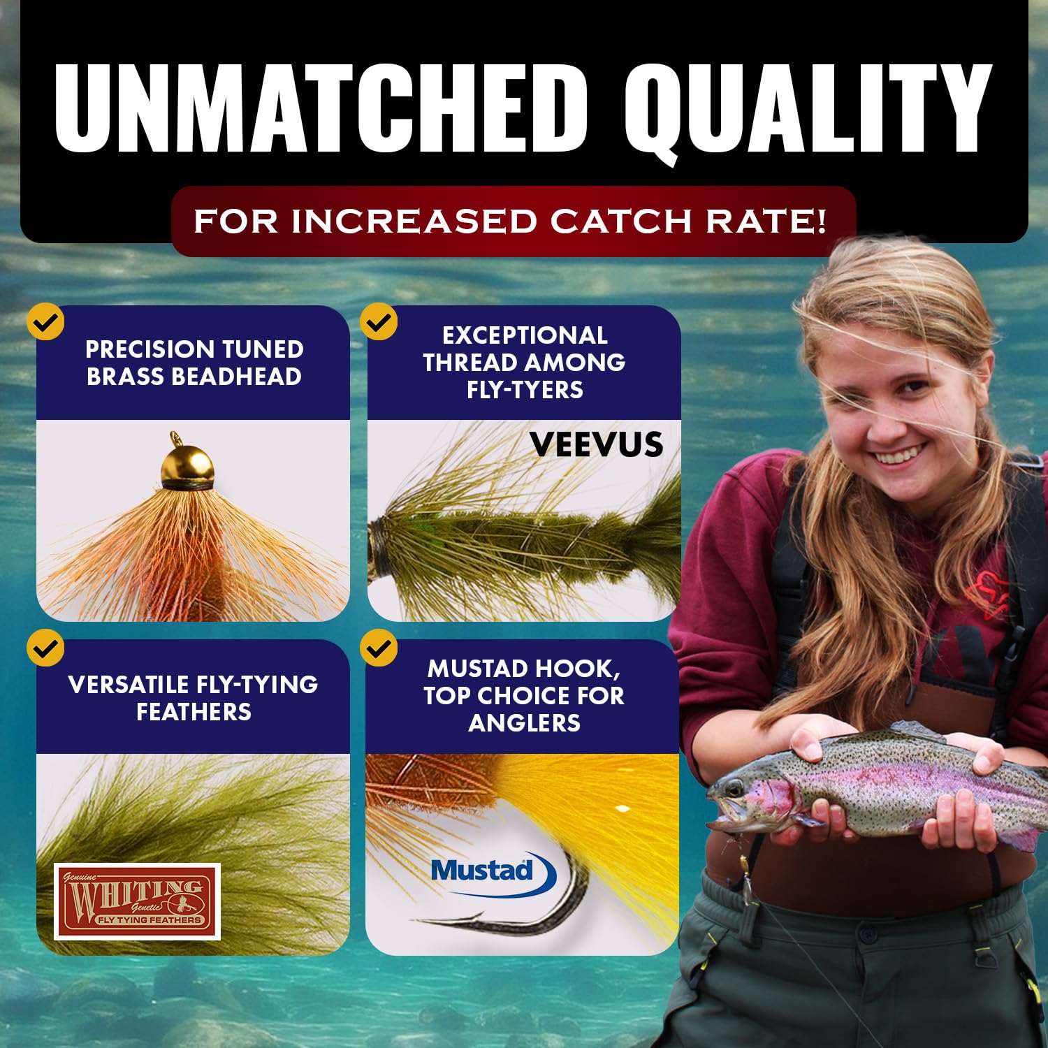 RoxStar Lures USA-made flies on Mustad hooks deliver reliable performance