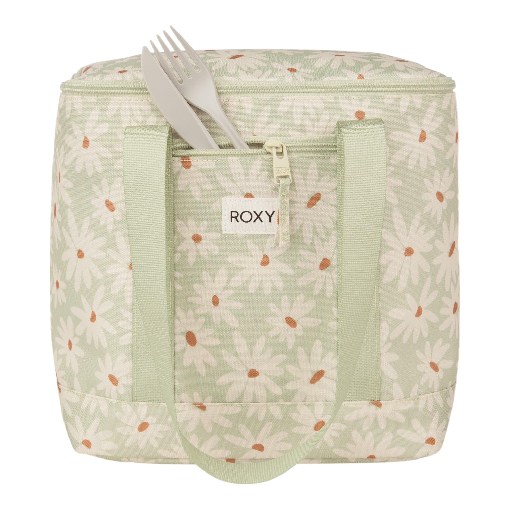 Front pocket detail on the Roxy cooler bag for small essentials.