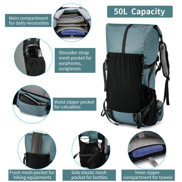ROYAL MOUNTAIN water-resistant fabric keeps contents dry in rain.