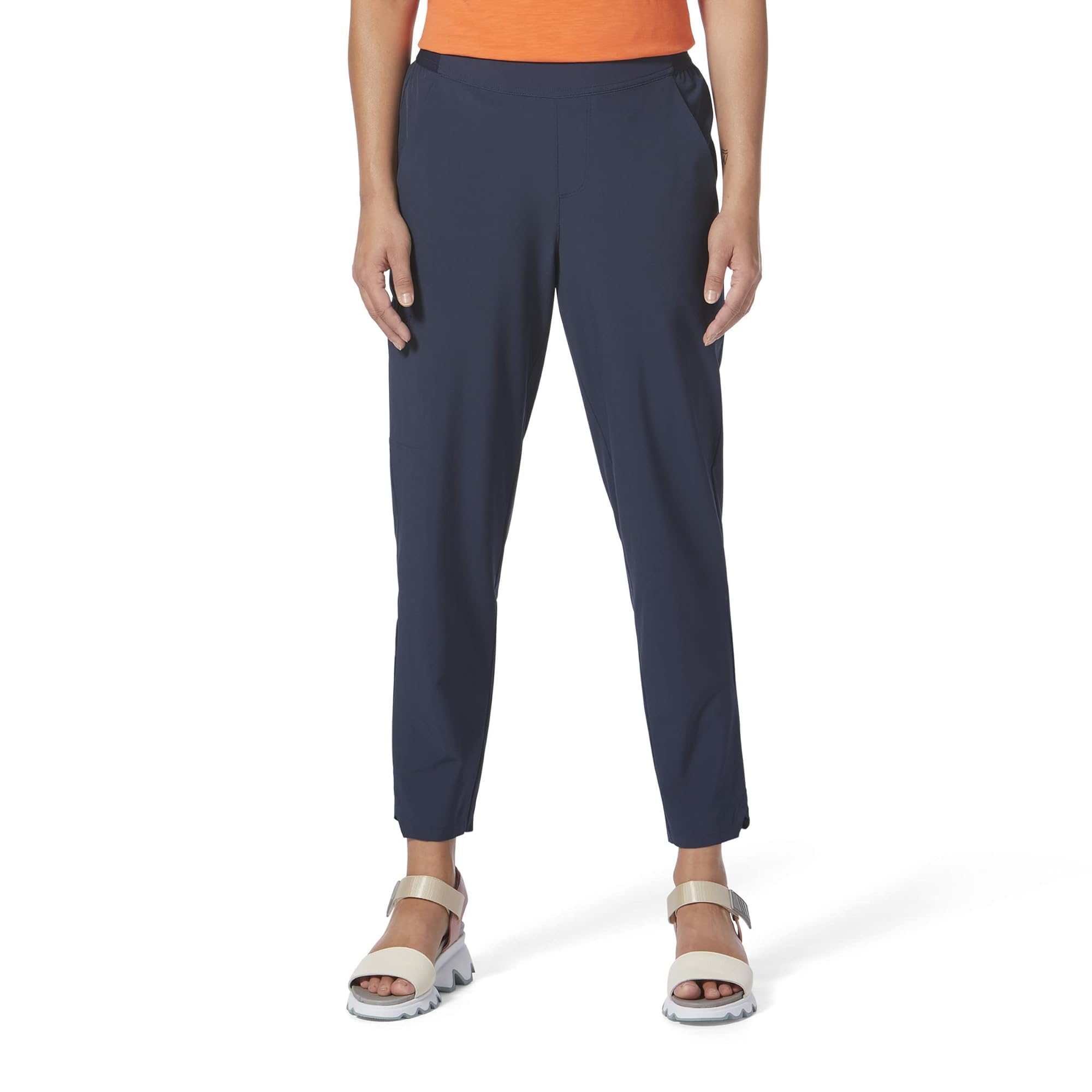 Royal Robbins Spotless Evolution pants, front view, four-way stretch for active outdoor movement.