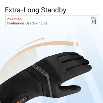 Royalrose heated gloves liners 2500mAh battery for extended warmth