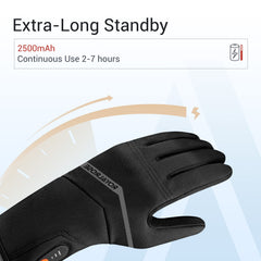 Royalrose heated gloves liners waterproof-windproof outer shell keeps hands dry.