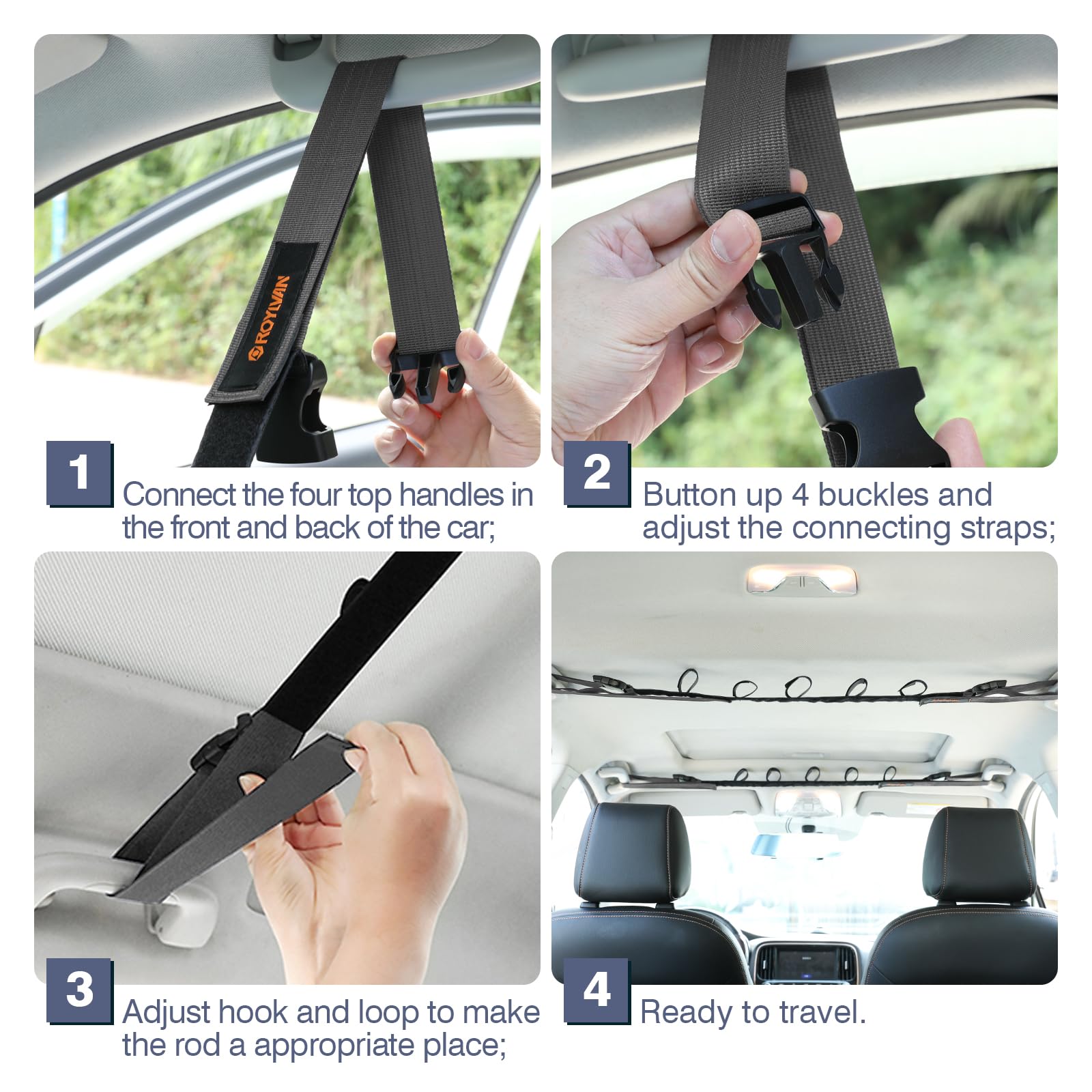 Easy tool-free installation using grab handles