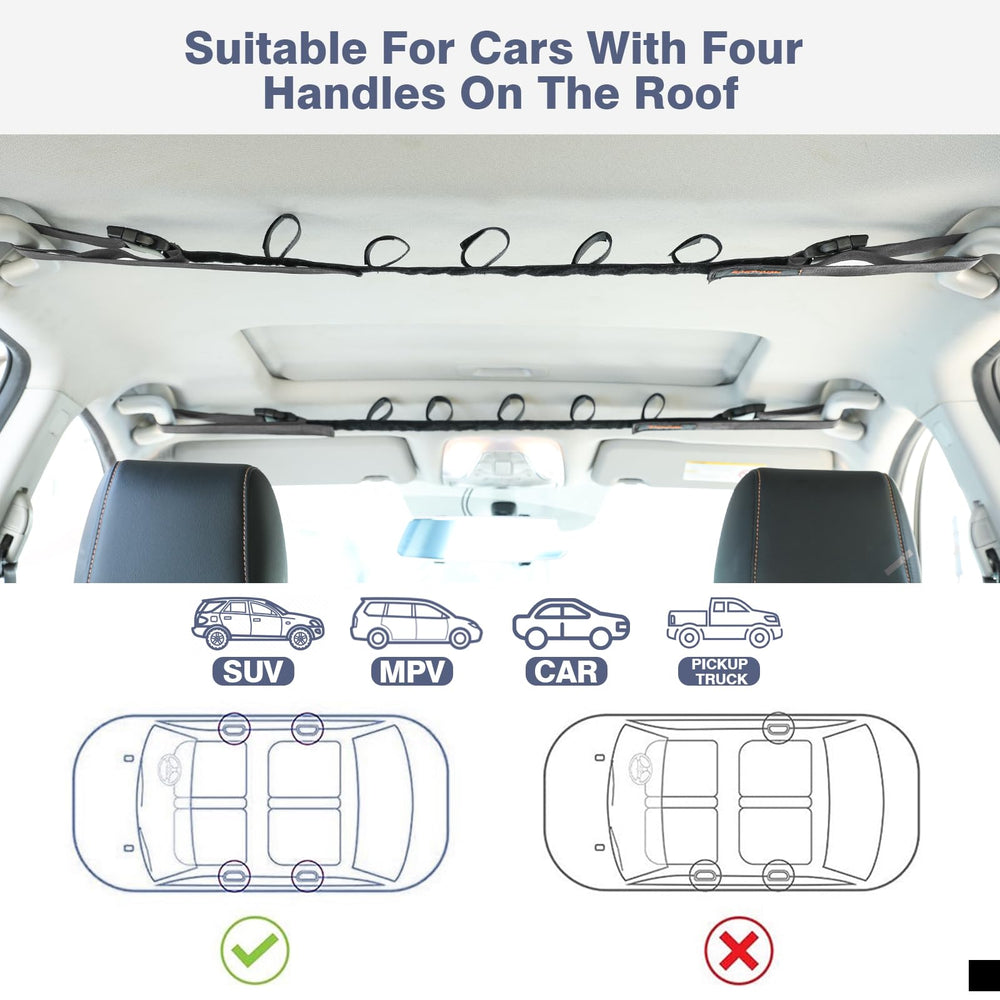 Space-saving design keeps rods organized in the vehicle
