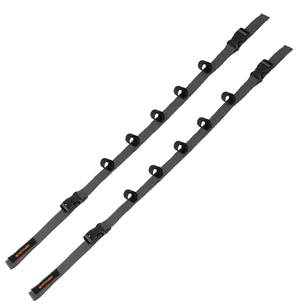 Rods stored securely to prevent tangling or breakage