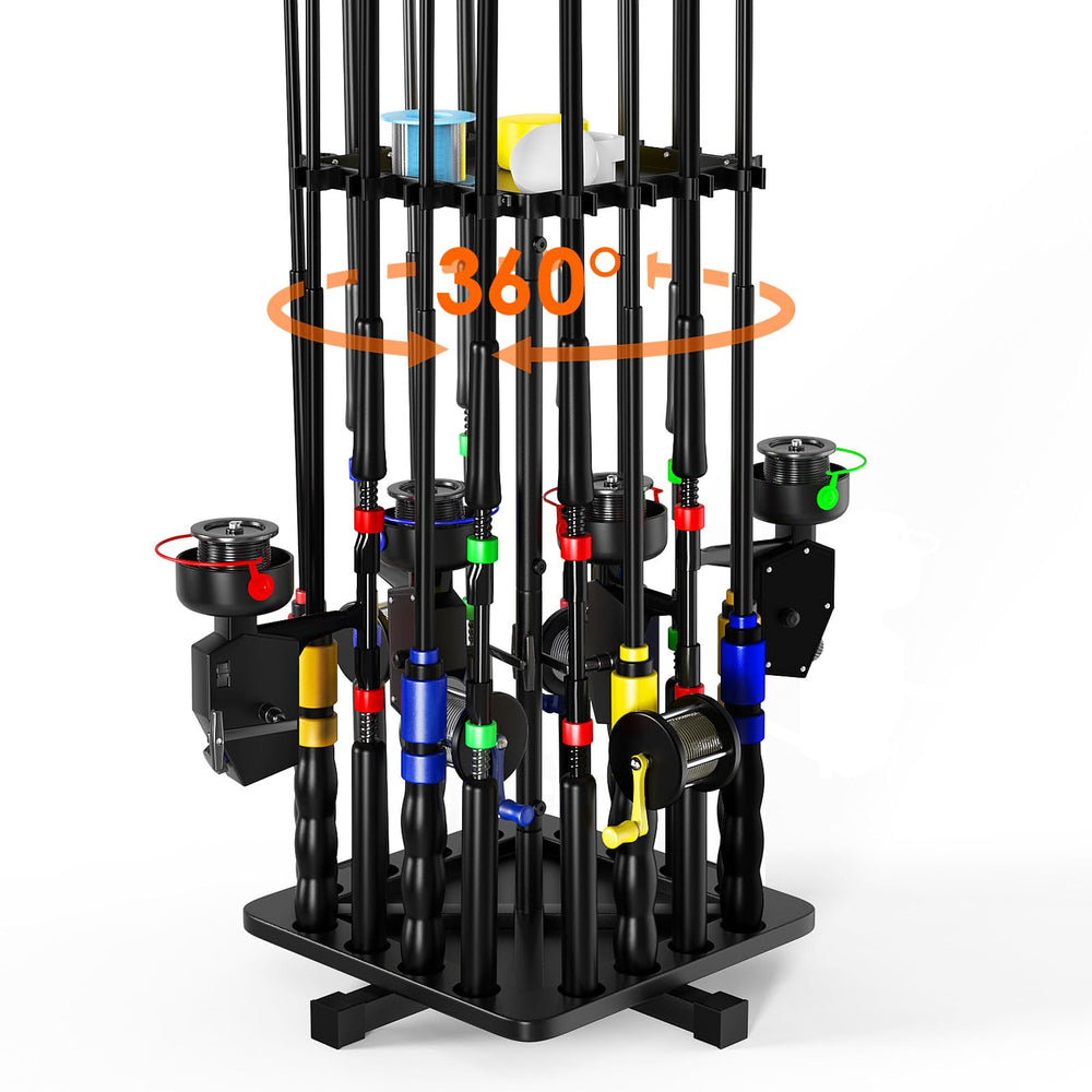 Roylvan 360 swivel design for easy rod access and organized storage