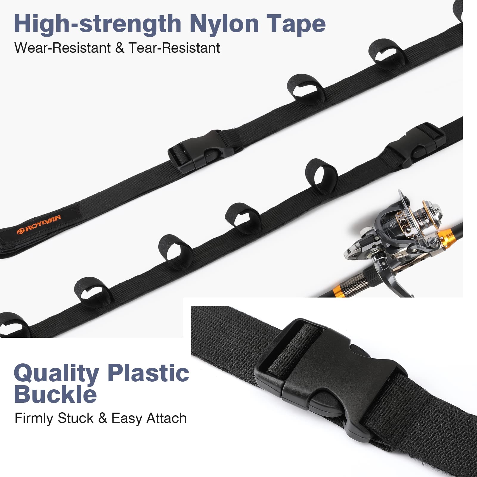 Car roof mounted fishing rod carrier on SUV