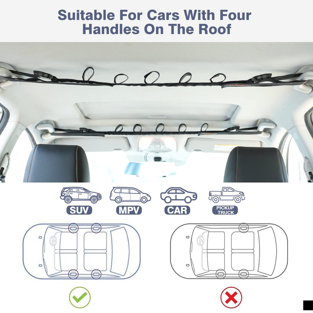 Easy installation using grab handles on vehicle interior