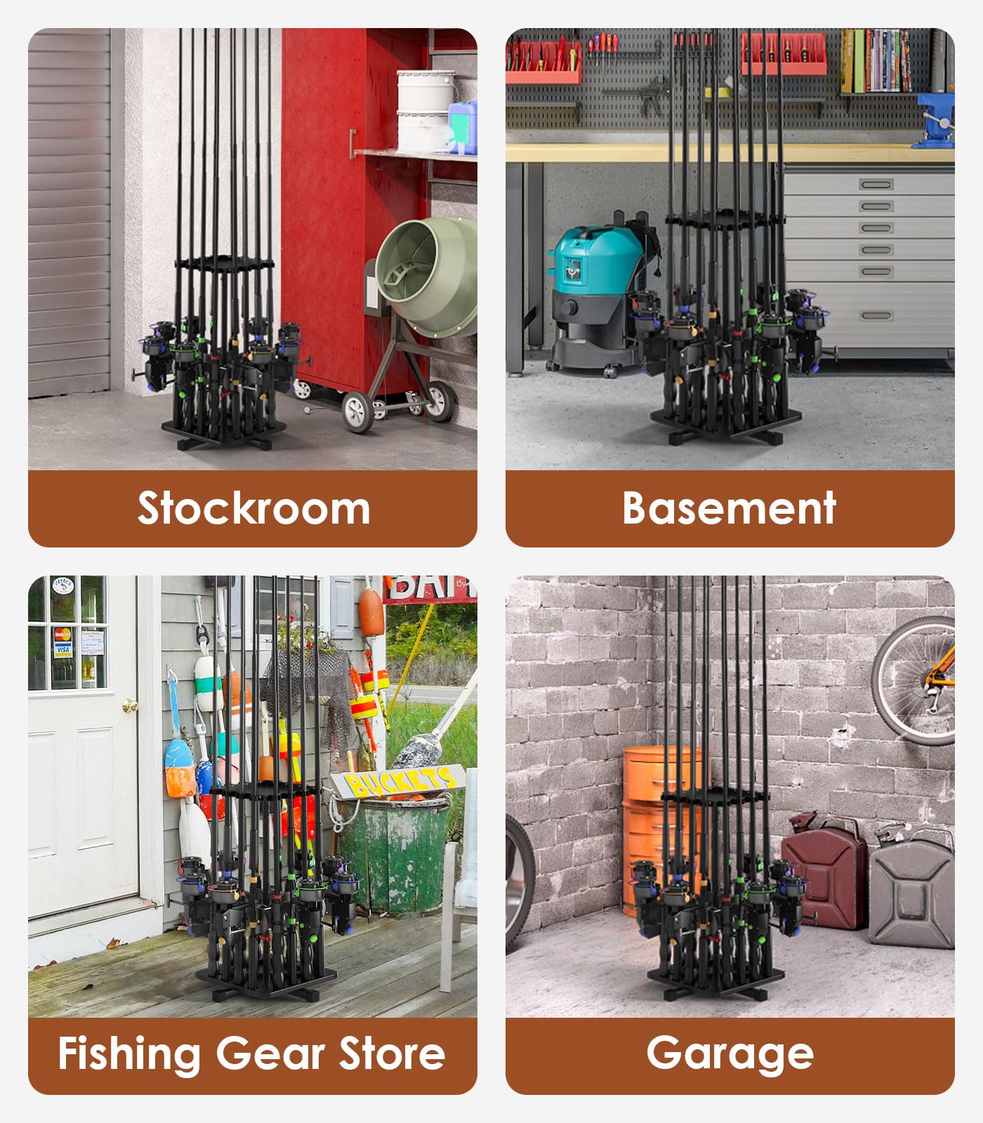 Gift-ready fishing rod storage organizer for men