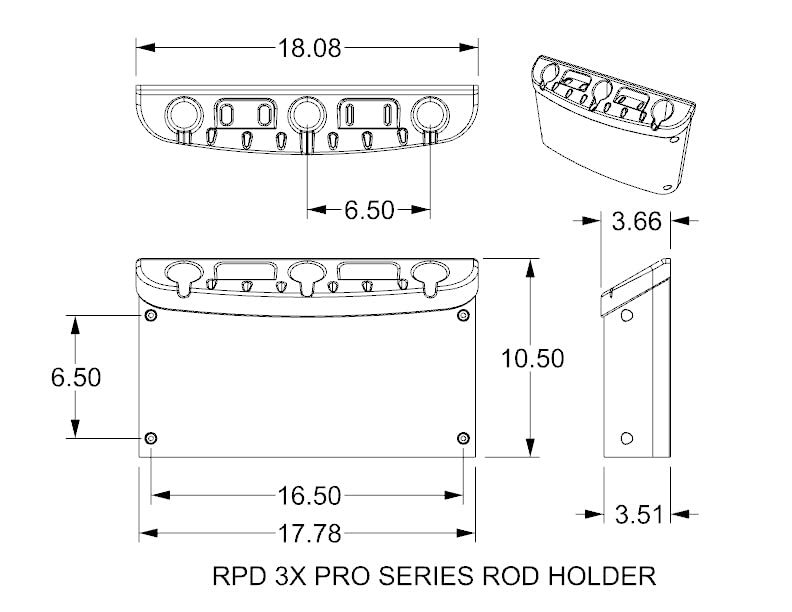 RPD Pro Series rod holder tan corrosion-resistant stainless hardware close-up