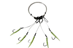 Deep drop rig with glow sleeve and 5/0 circle hook close-up