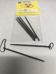 R&R Tackle bait rigging needles showing friction pads and flat sides for a secure grip.