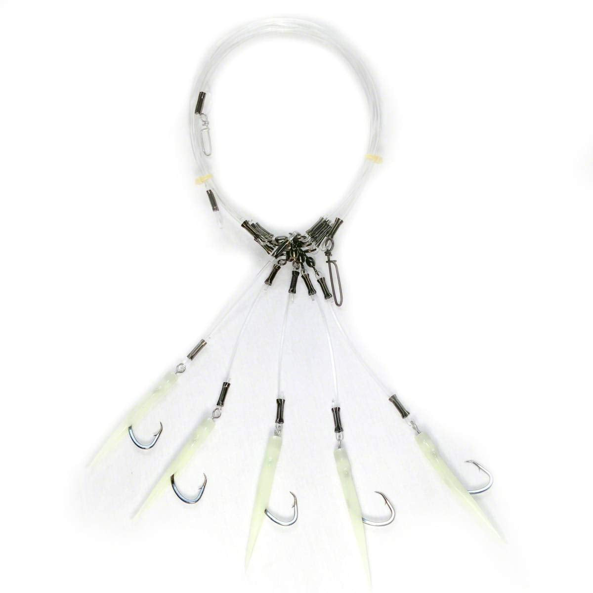 R&R Tackle Deep Drop Rig 8/0 glow sleeve excites fish in low light
