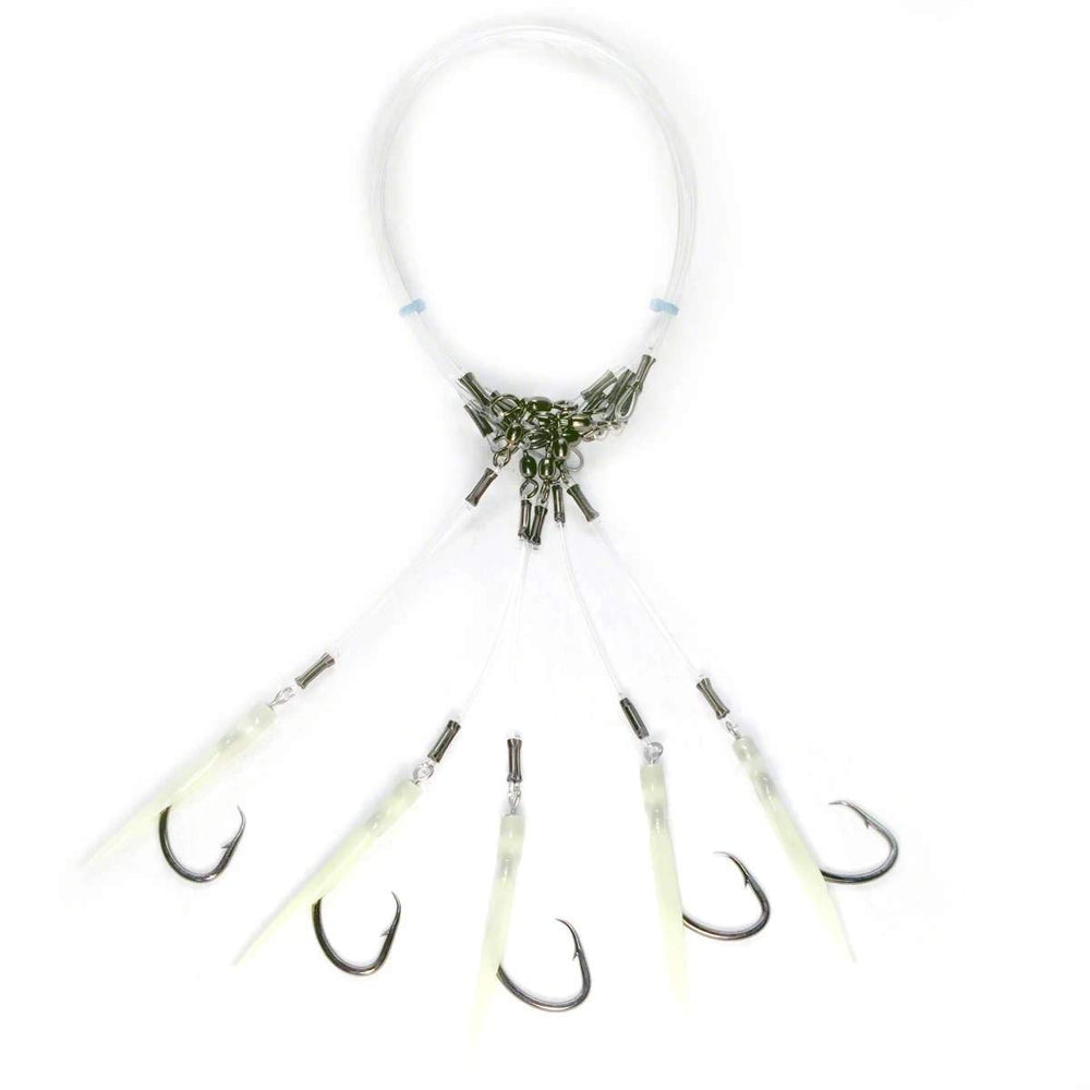 R&R Tackle Deep Drop Rig 8/0 with top light boosts visibility for night fishing