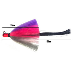 R&R Tackle Flarehawk 2oz jig close-up highlighting heavy-duty weight for deep water