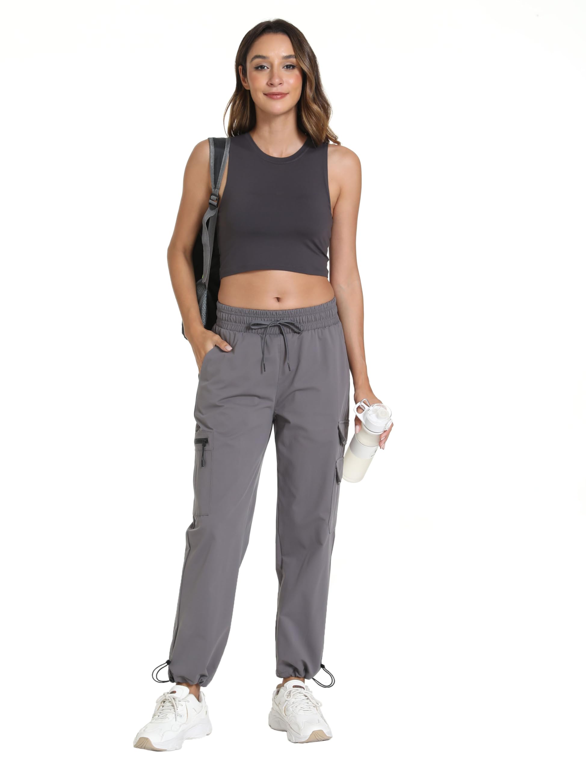 Rrosseyz women's hiking pants cuffs with cord lock adjustable length to seal out bugs.