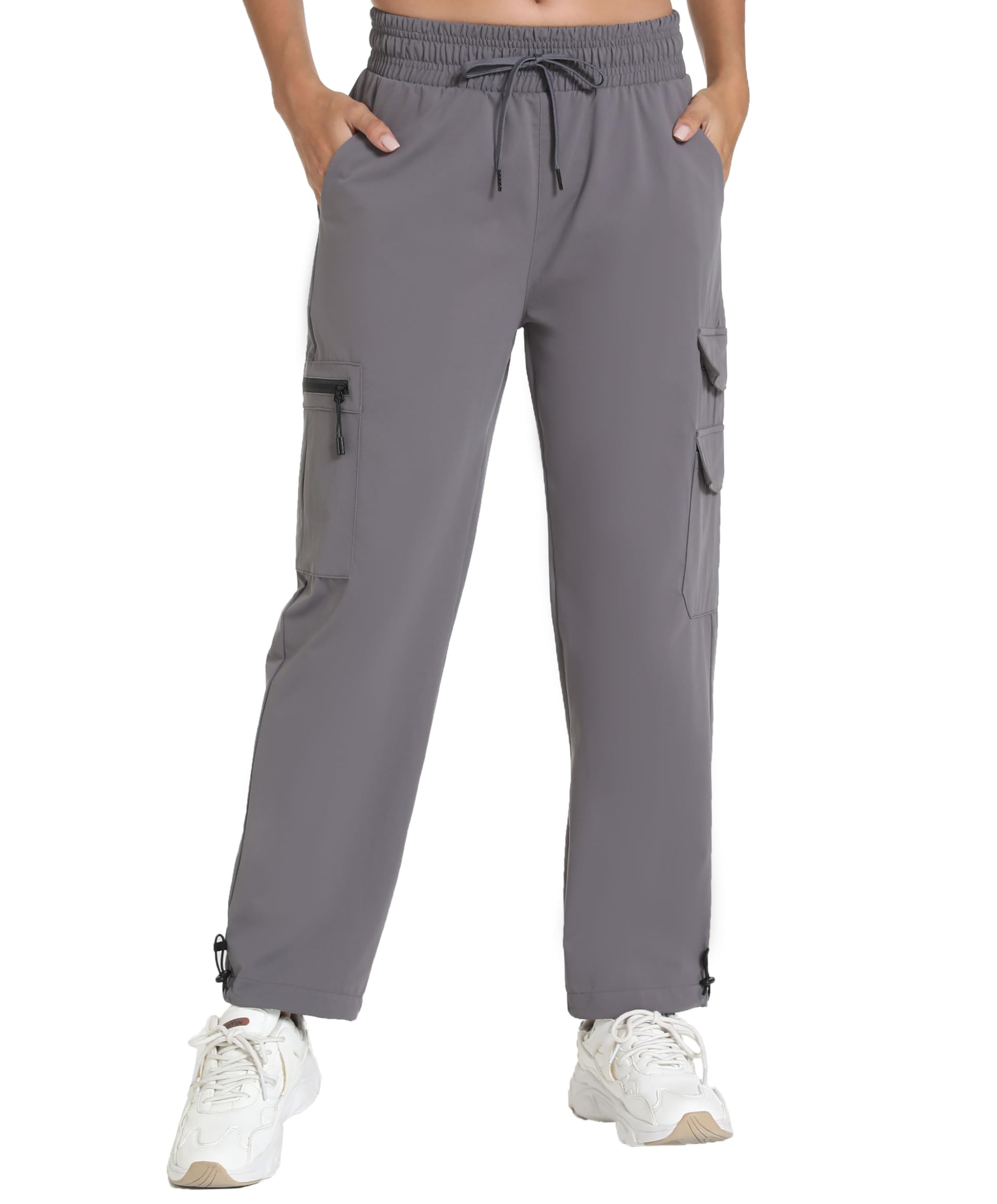 Rrosseyz women's hiking pants pockets close-up showing 5-pocket design for secure storage.