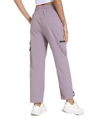 Rrosseyz hiking pants side pockets in Primrose Purple for secure storage
