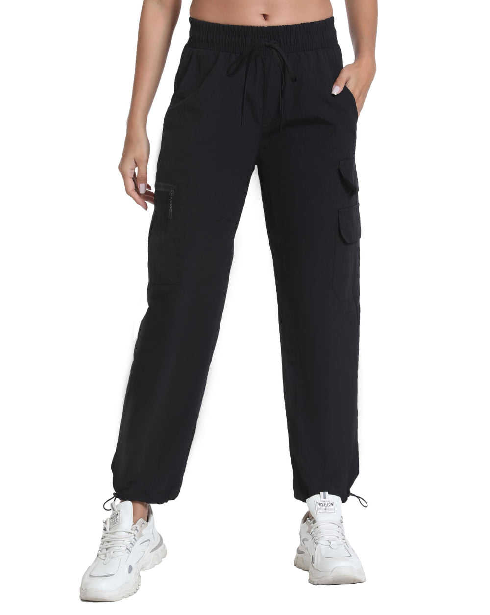 Rrosseyz women's hiking pants sun protection image shows built-in UV shielding.