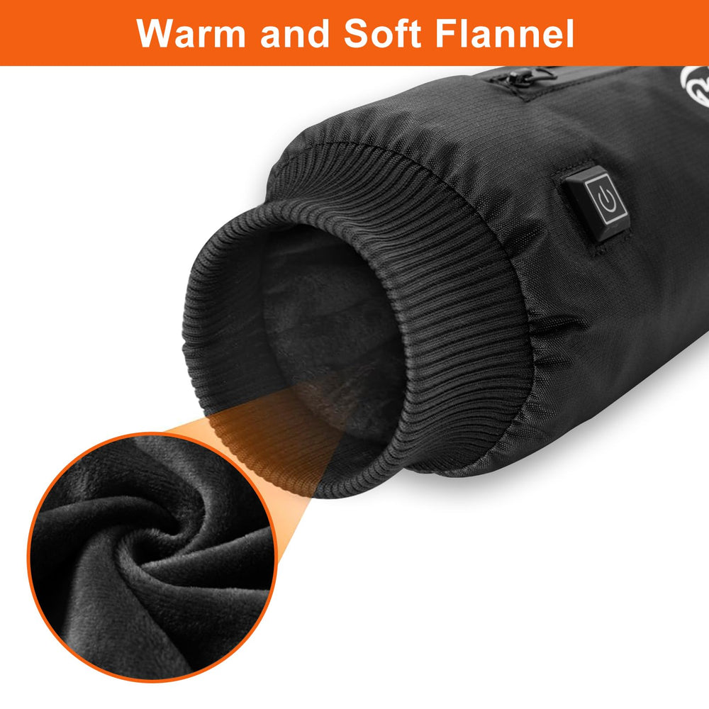 Rrtizan heated hand warmer pouch battery compartment illustrating power options.