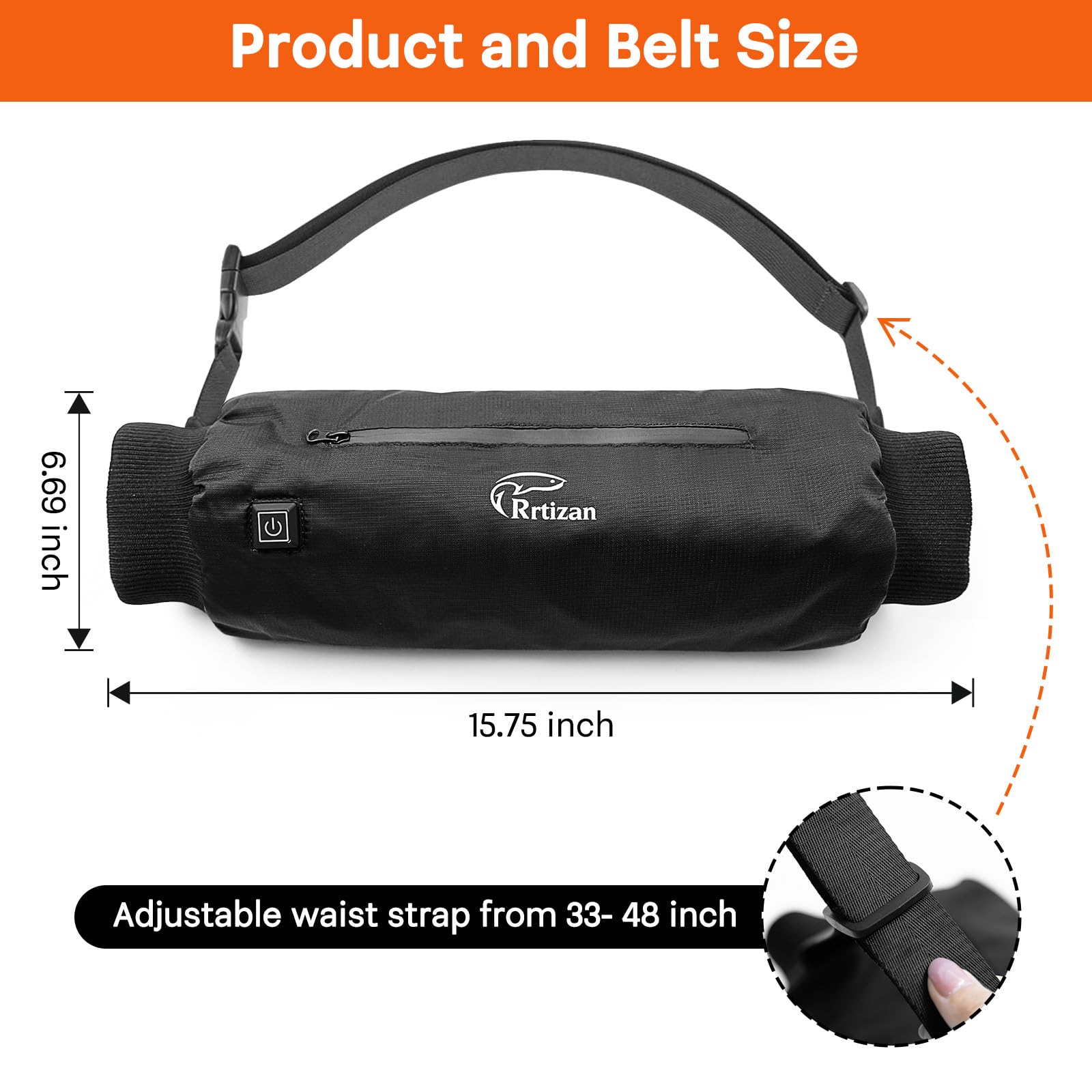 Rrtizan heated hand warmer pouch in-use at a football game showcasing outdoor warmth.