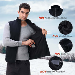 Rrtizan heated vest 3-level control demonstrates adjustable warmth for changing conditions