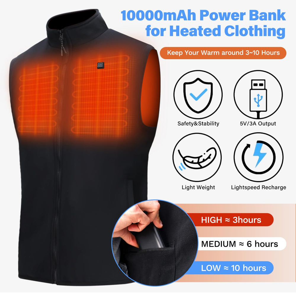Rrtizan heated vest inner-pocket secures essentials like phone or keys