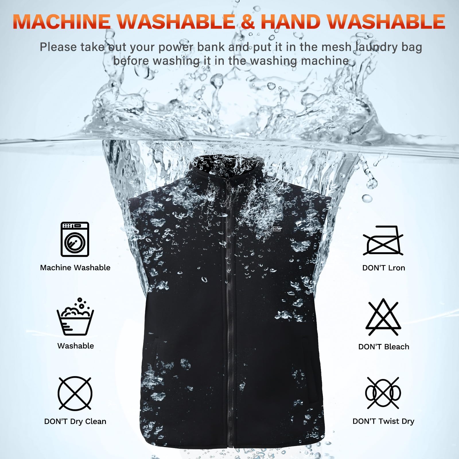 Rrtizan heated vest machine-washable feature simplifies care after rugged wear