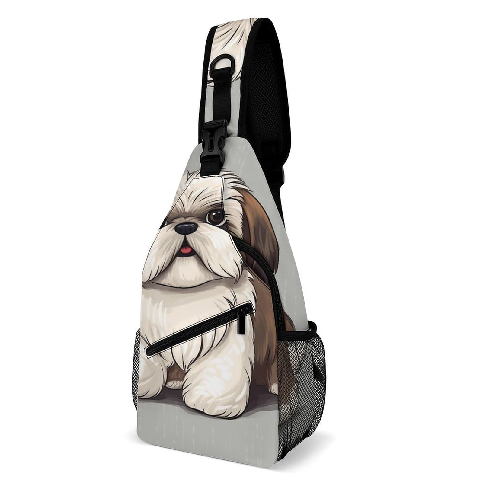 RTFGHJS Shih Tzu sling bag with adjustable strap for comfortable all-day wear