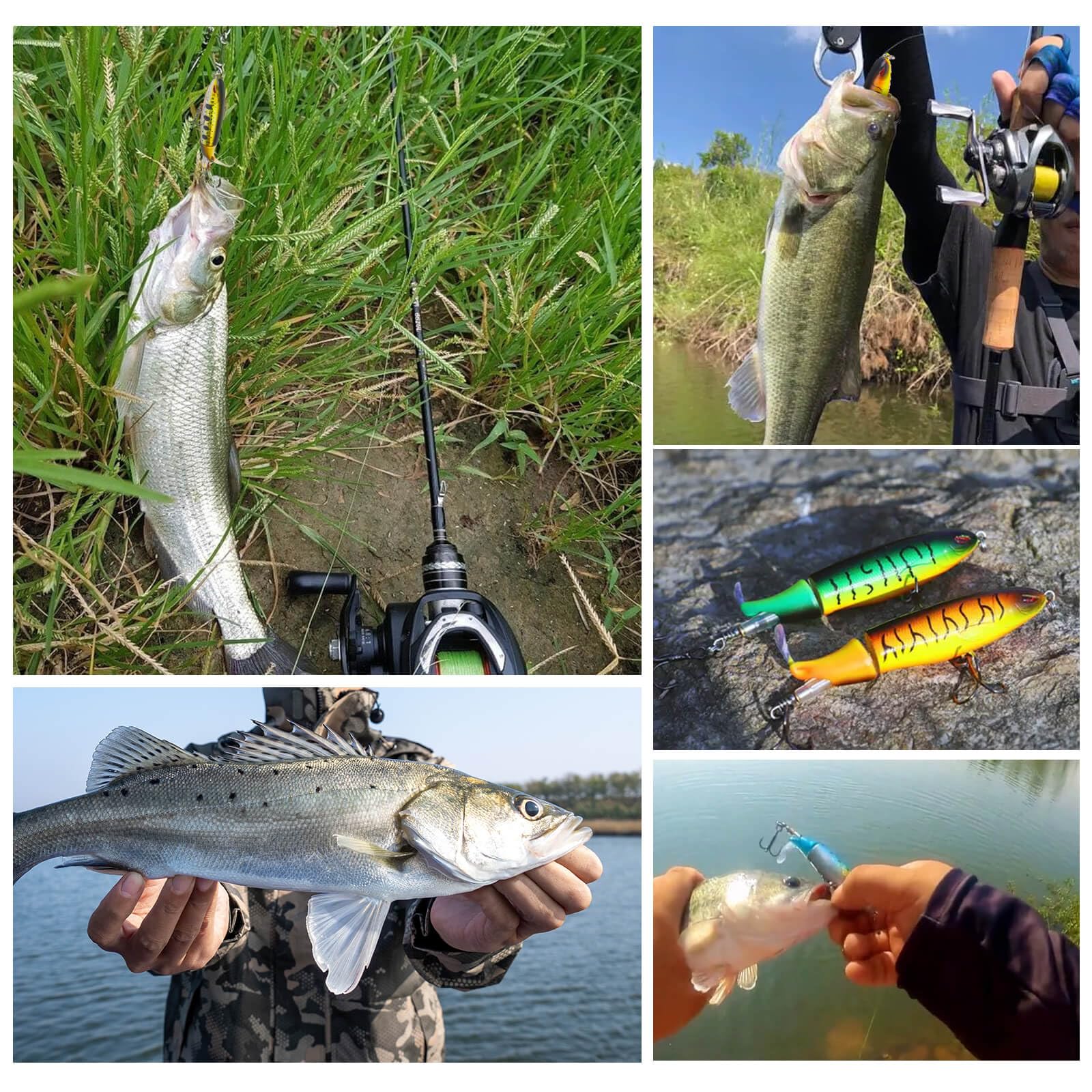 ABS body material with high-density carbon treble hooks