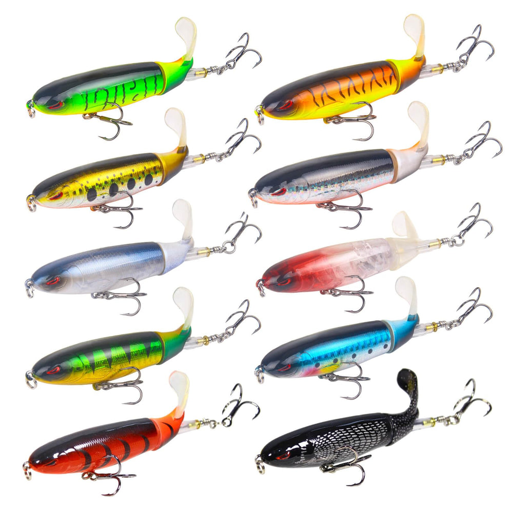 RTGSE Whopper topwater lure front view showing floating action for bass