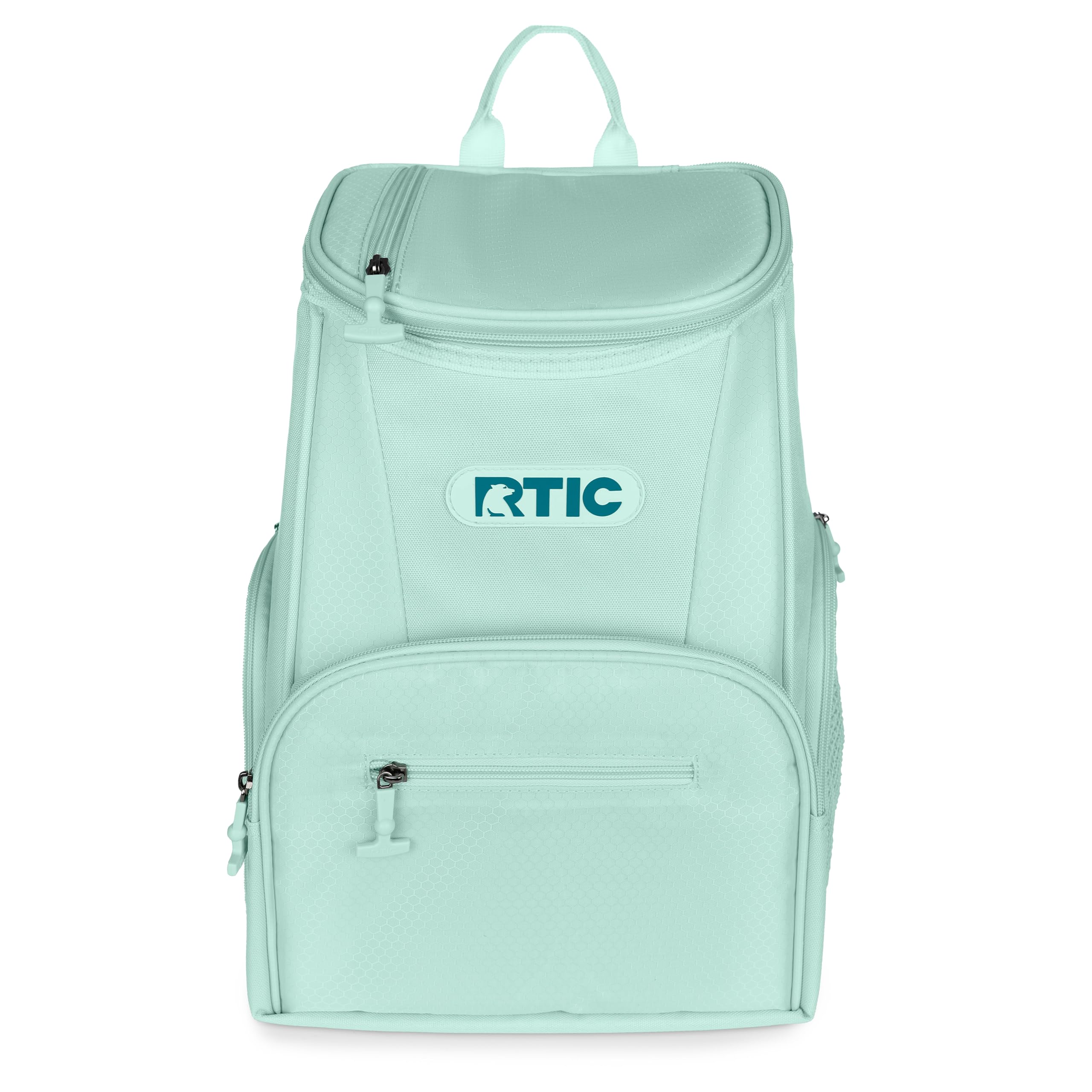 RTIC 15 Can Backpack Cooler front view for portable lunch cooling on the go