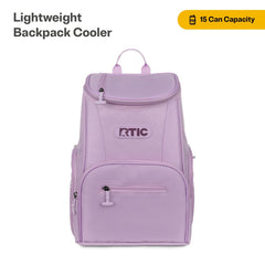 RTIC 15-can Backpack Cooler side pockets for easy bottle access