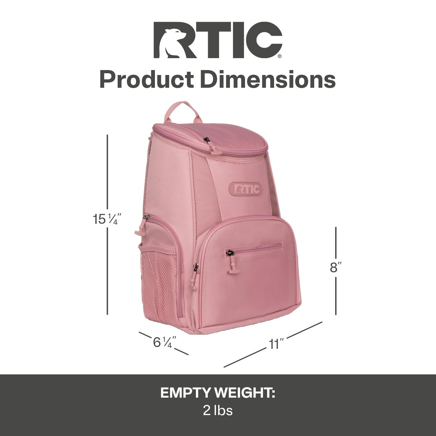 RTIC 15 Can Backpack Cooler worn during hiking for hands-free refreshment