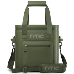 RTIC 20-Can Ultra-Tough Soft Cooler Pro olive overview showcases rugged outdoor versatility