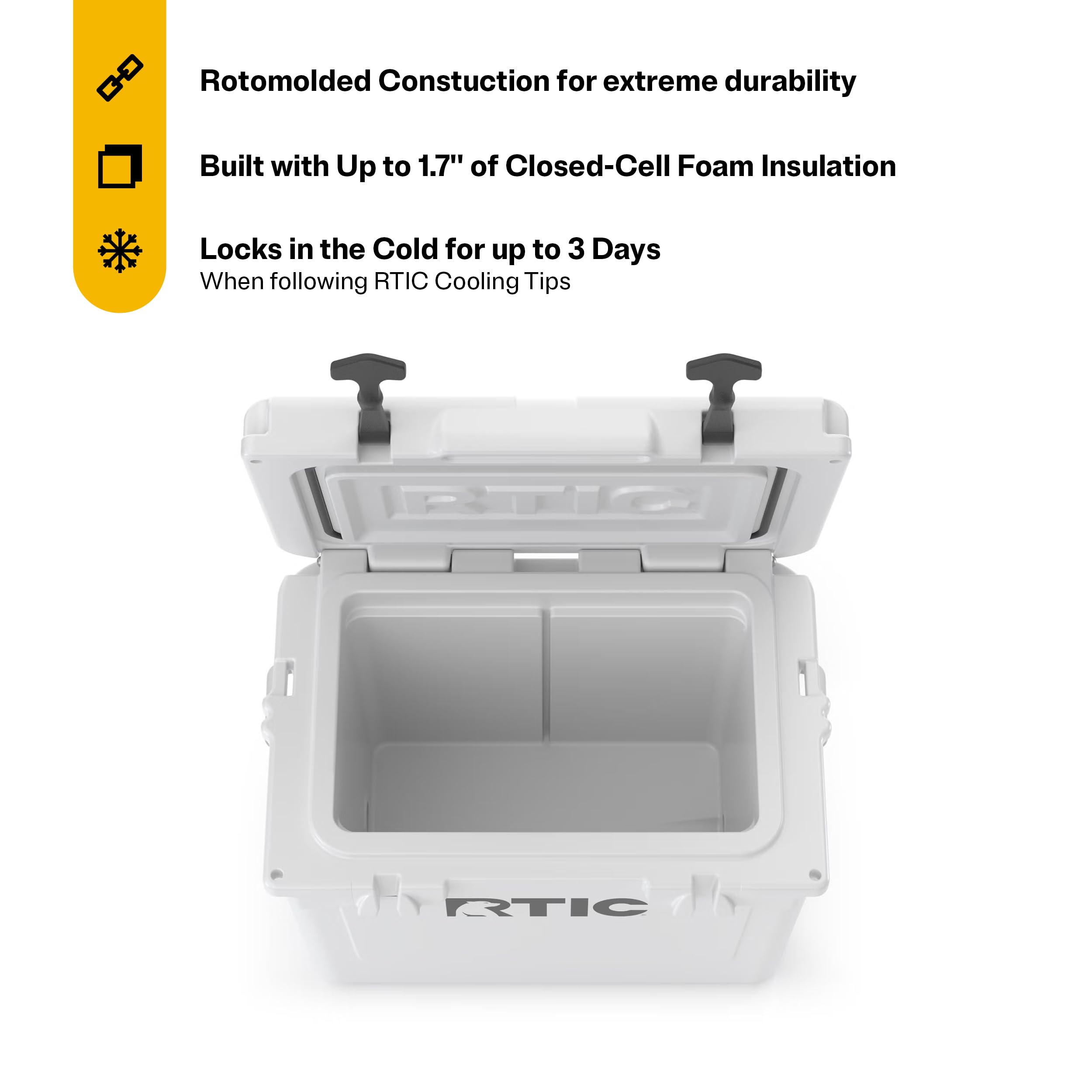 RTIC 20QT Ultra-Tough cooler used as a bench illustrating versatile outdoor seating