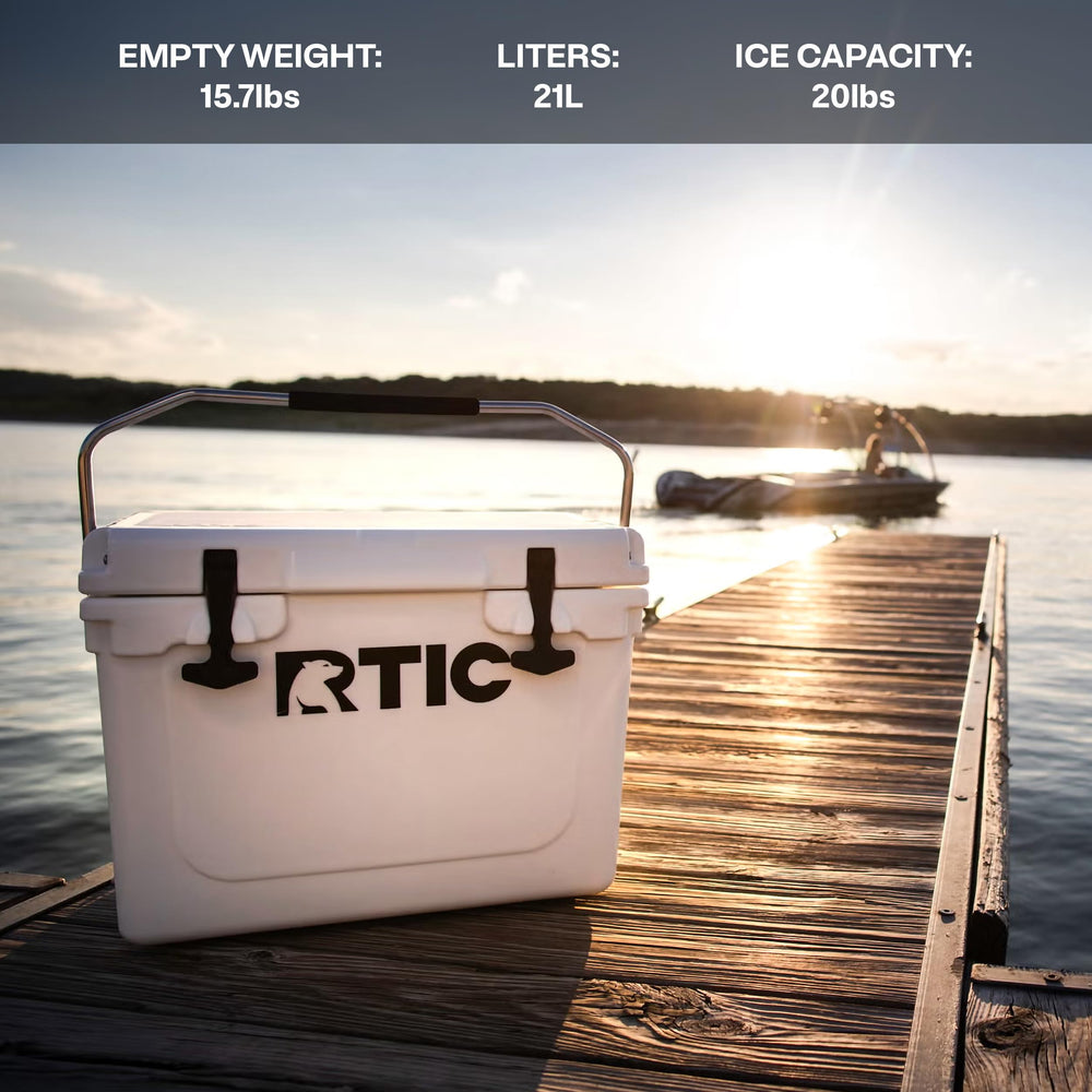 RTIC 20QT Ultra-Tough cooler compact dimensions ideal for travel and camping