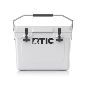 RTIC 20QT Ultra-Tough cooler side view showing rugged outdoor durability for travel