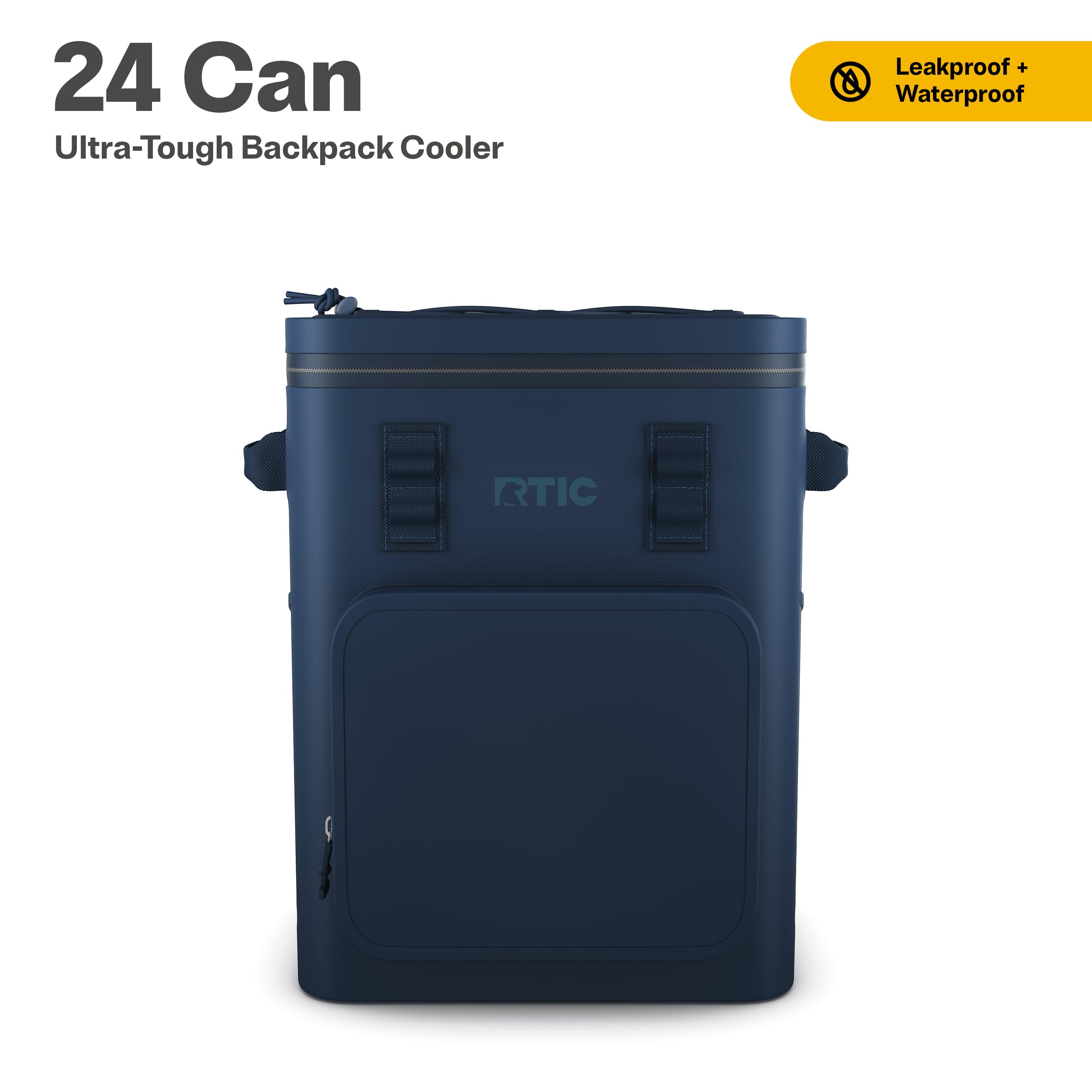 RTIC backpack cooler with Cold Lock Lid keeps drinks cold without unzipping.