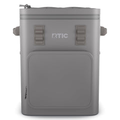 RTIC 24-Can Backpack Cooler floats with beverages accessible for boats and beaches