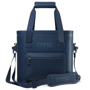 RTIC 30 Can Ultra-Tough Soft Cooler Pro floats securely while keeping contents accessible.