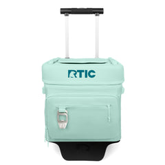 RTIC 40 Can Everyday Wheeled Cooler on rough terrain for easy transport
