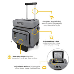 RTIC 40-Can interior shows insulated liner for keeping items cool during outings.