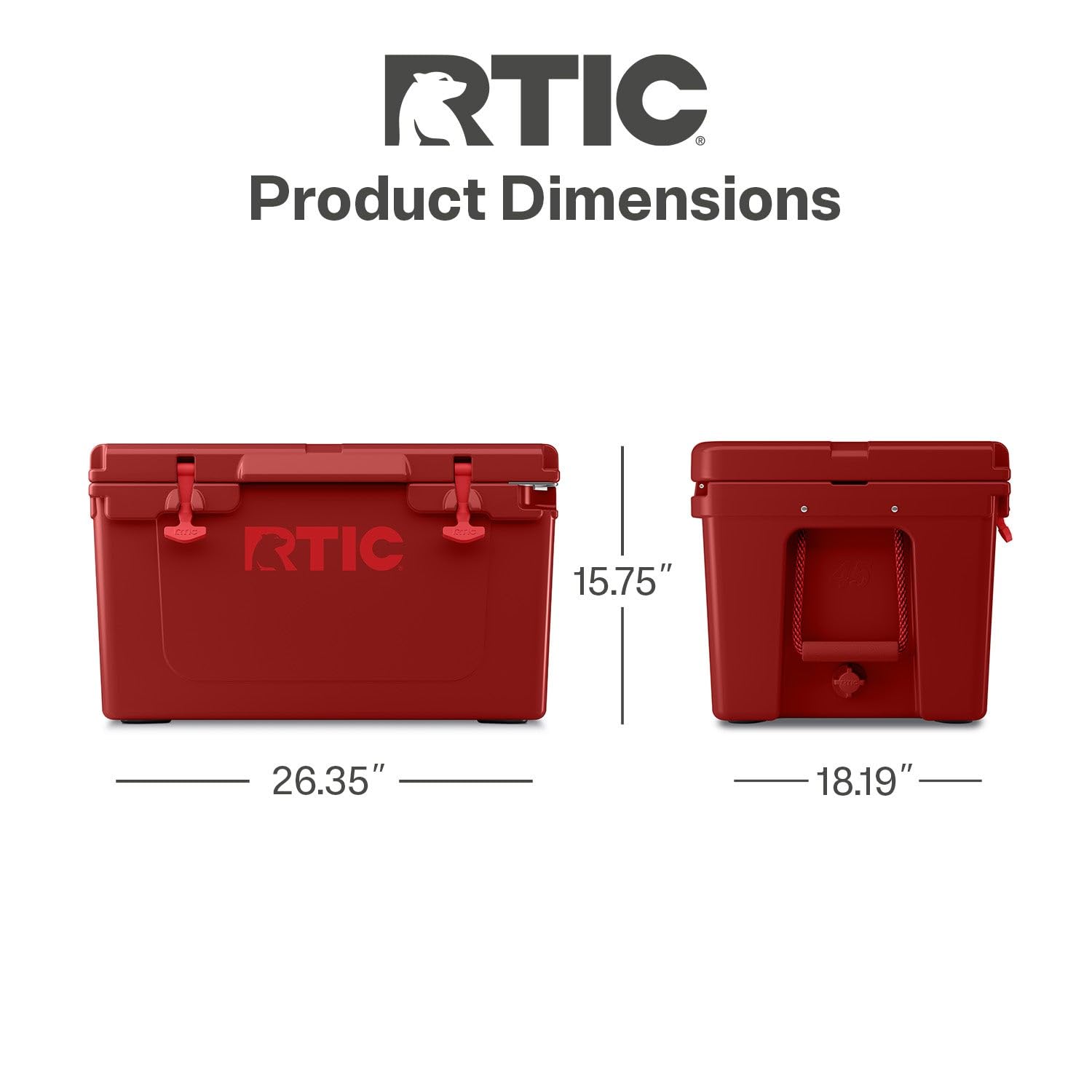 RTIC 45 Qt cooler can hold up to 60 cans for beach and boat outings.