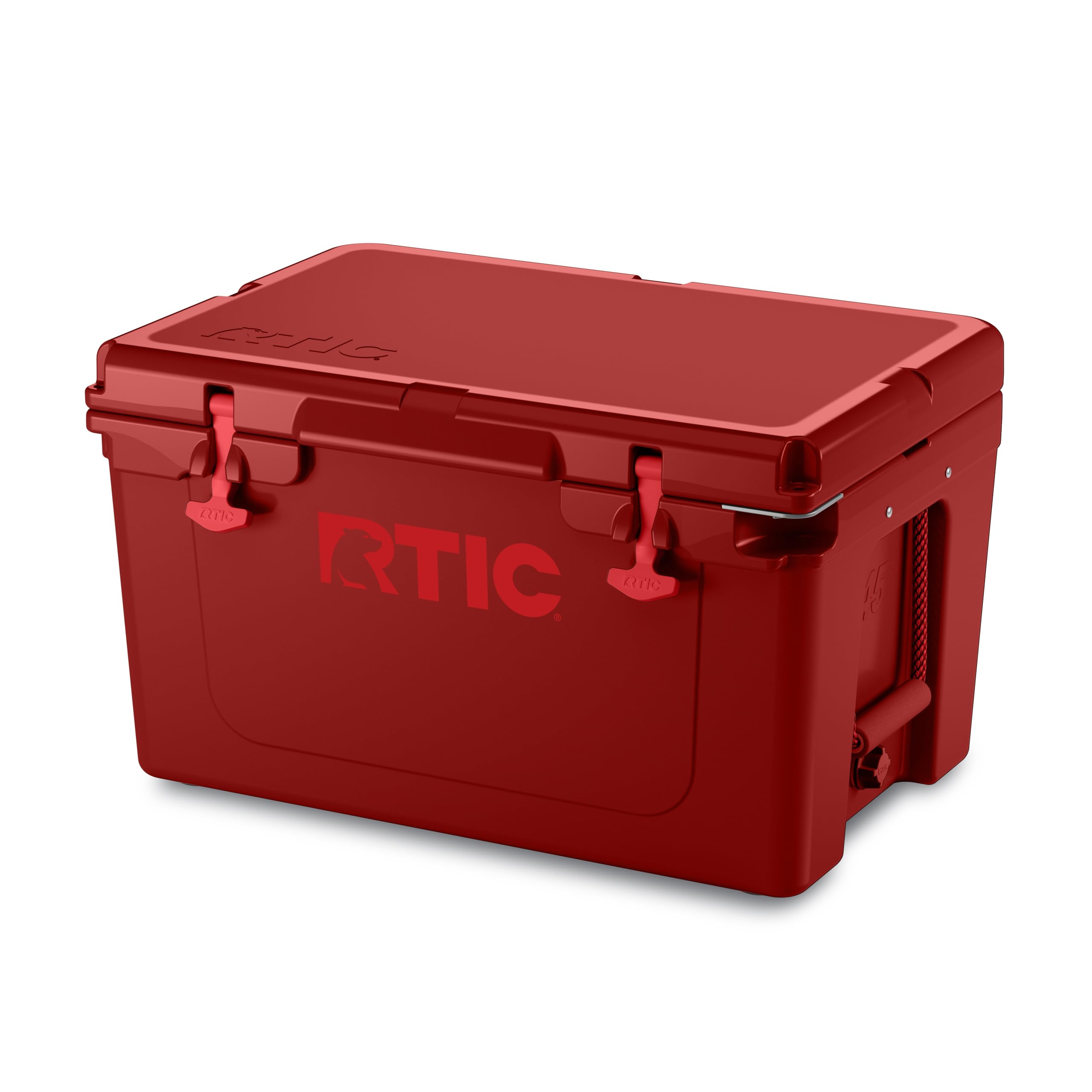 RTIC 45 Qt Ultra-Tough cooler demonstrates rotomolded construction for rugged durability.