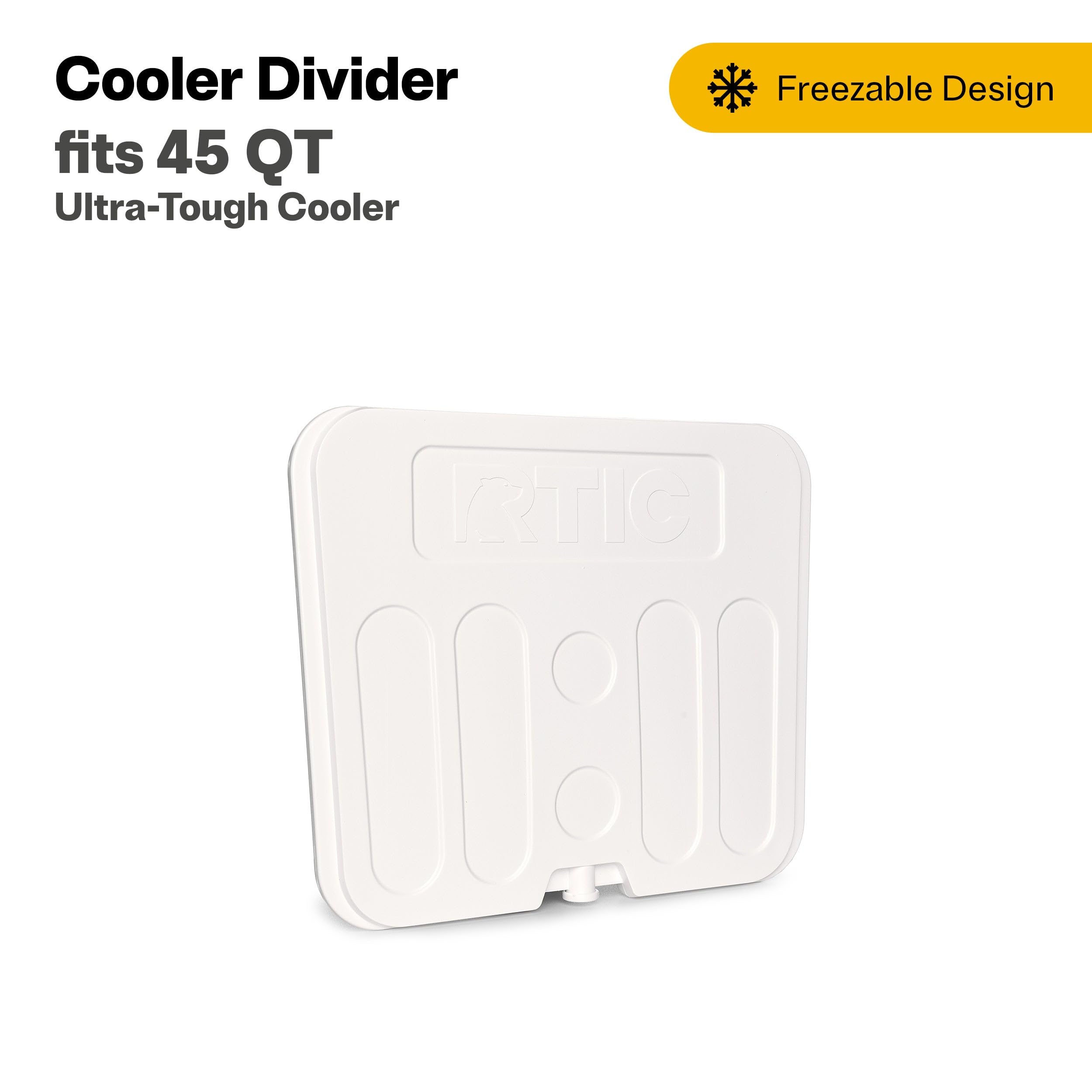 RTIC divider fit ensures perfect alignment for 45 qt non-wheeled cooler.