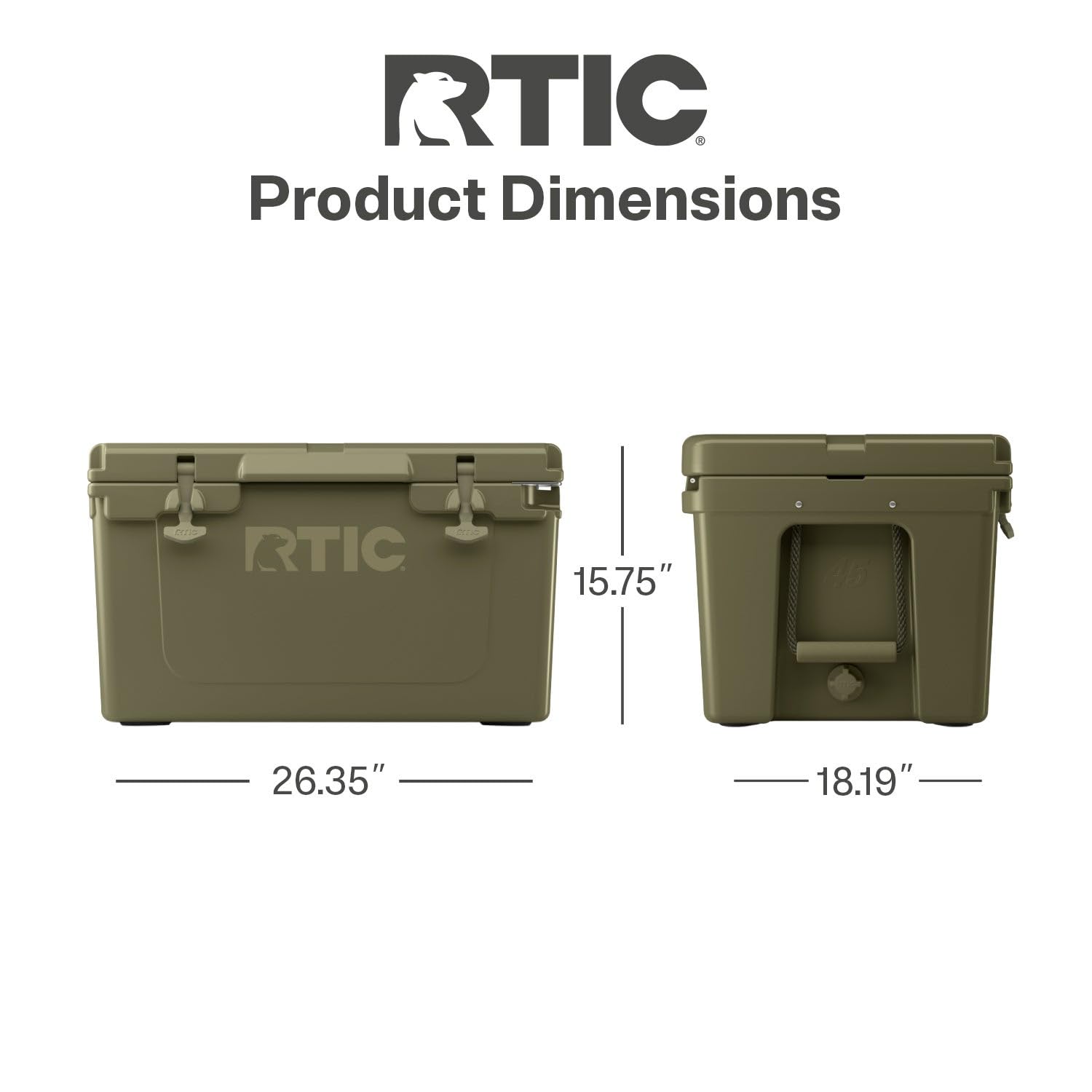 Rotomolded RTIC 45QT cooler highlights extreme durability for rugged trips.