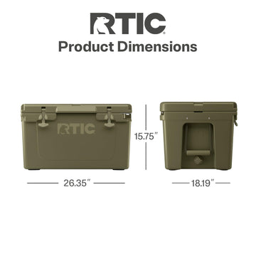 Rotomolded RTIC 45QT cooler highlights extreme durability for rugged trips.