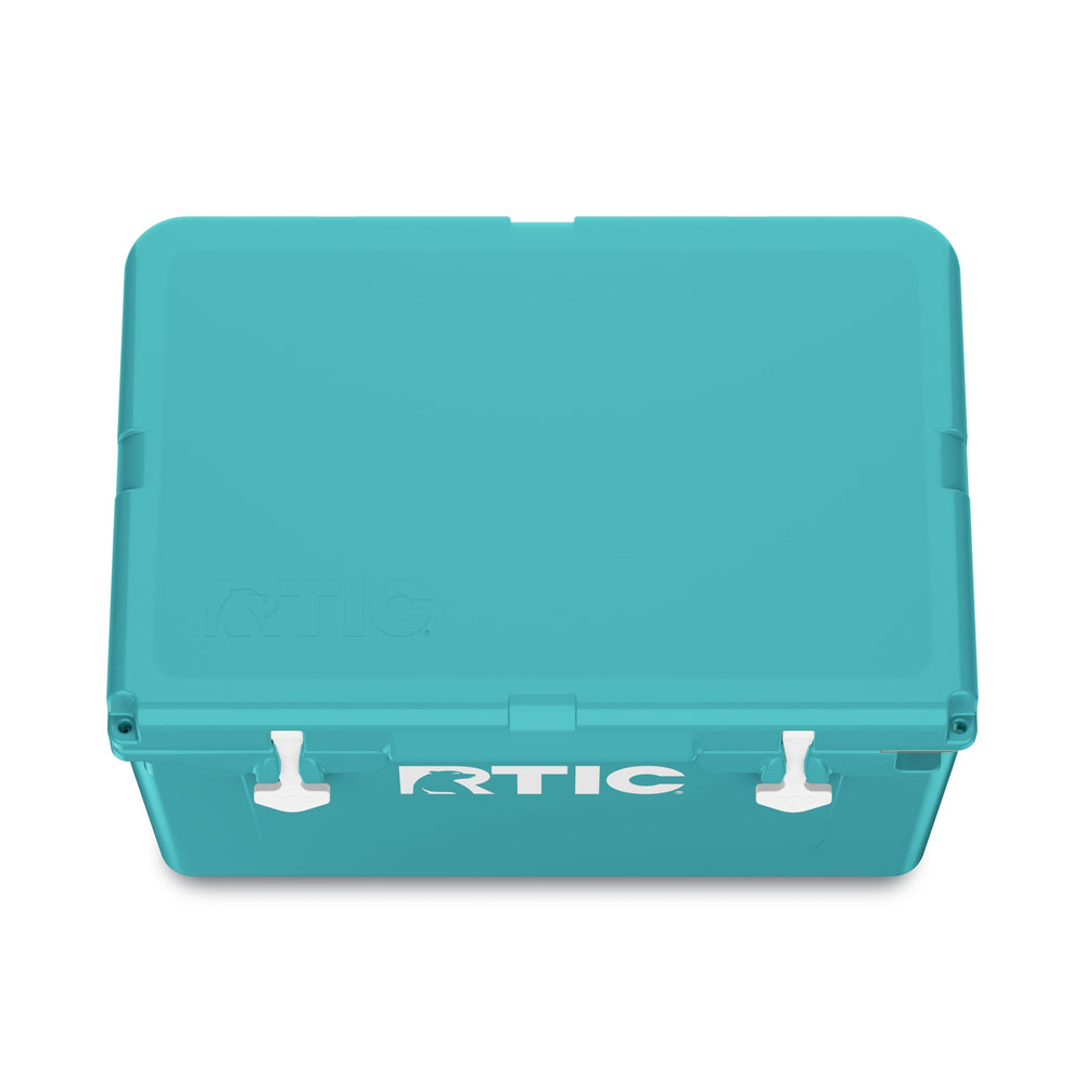 RTIC cooler used as bench or table top showcasing versatile outdoor setup.